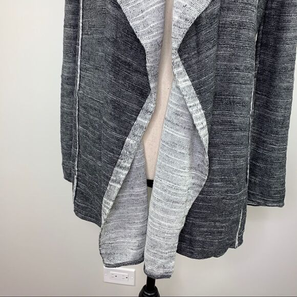 Eileen Fisher‎ Organic Cotton Cascading Slub Open Front Jacket - Picture 5 of 13